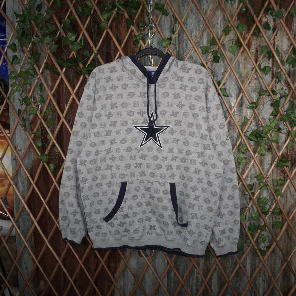 XL - Vintage Y2K Nfl Hoodies alpu repeat monogram